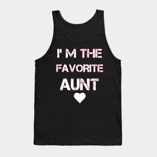 cute Womens I'm The Favorite Aunt Best Auntie Loved Ones Design Tank Top